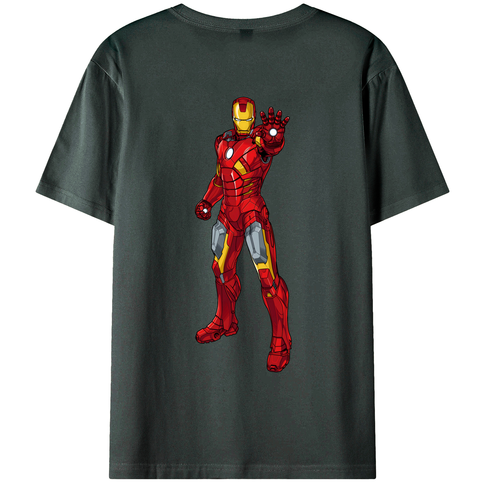 （画像用） アベンジャーズ The Avengers 綿100％ メンズ半袖Tシャツ（バックプリント） 通気性